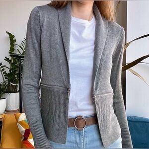 EUC- Carmen Marc Valvo Zip Accent Cardigan